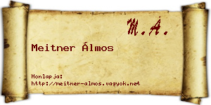 Meitner Álmos névjegykártya